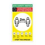 Social Distancing Site Safety Signage
