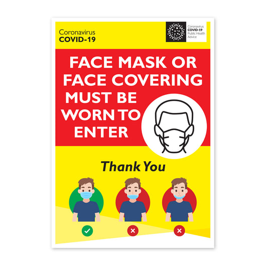 Face Mask/Covering must be worn
