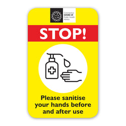 Covid-19 Office Equipment Hand Sanitiser Notice Labels