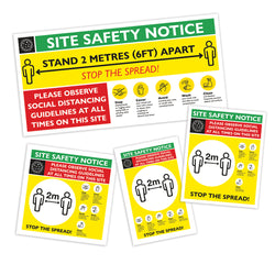Social Distancing Site Safety Signage